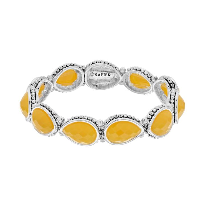 Napier Teardrop Link Stretch Bracelet, Women's, Yellow