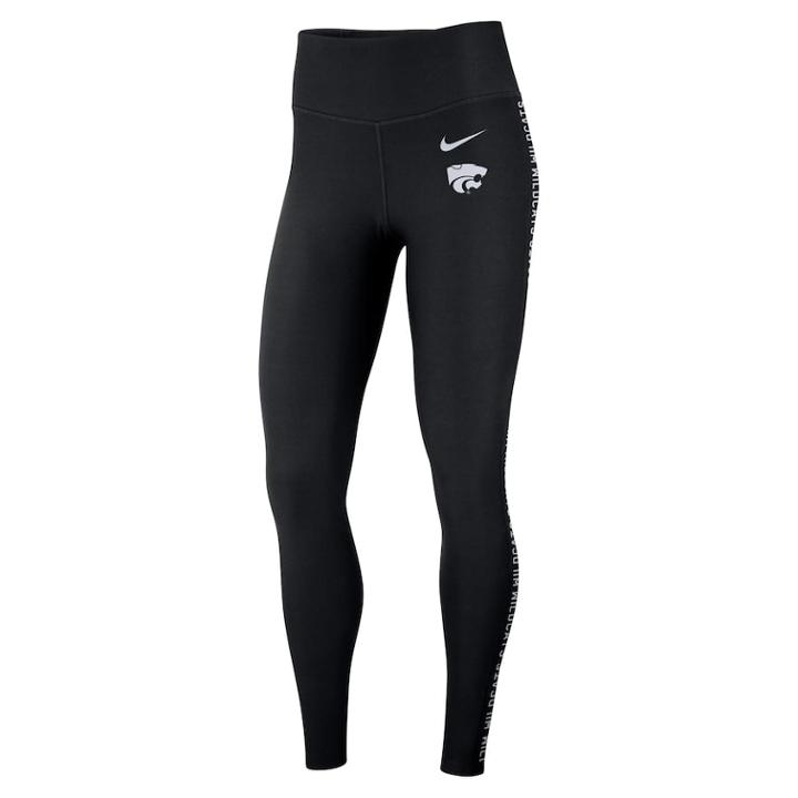 Women's Nike Kansas State Wildcats Dri-fit Leggings, Size: Xl, Grey