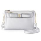 Juicy Couture Bow Crossbody Bag With Removable Pouch, Women's, Silver