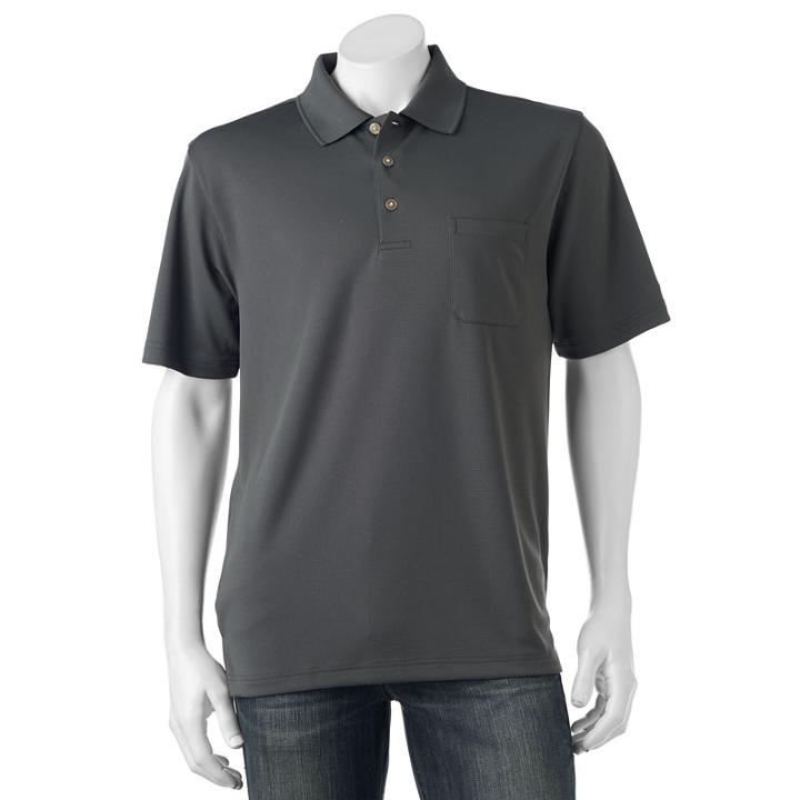 Men's Grand Slam Airflow Pocket Performance Golf Polo, Size: Xxl, Grey Other