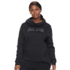 Plus Size Women's Nike Funnel-neck Hoodie, Size: 1xl, Grey (charcoal)