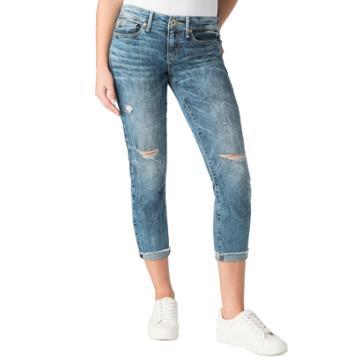 Juniors' Levi's&reg; Ripped Frayed Crop Jeans, Size: 9, Blue