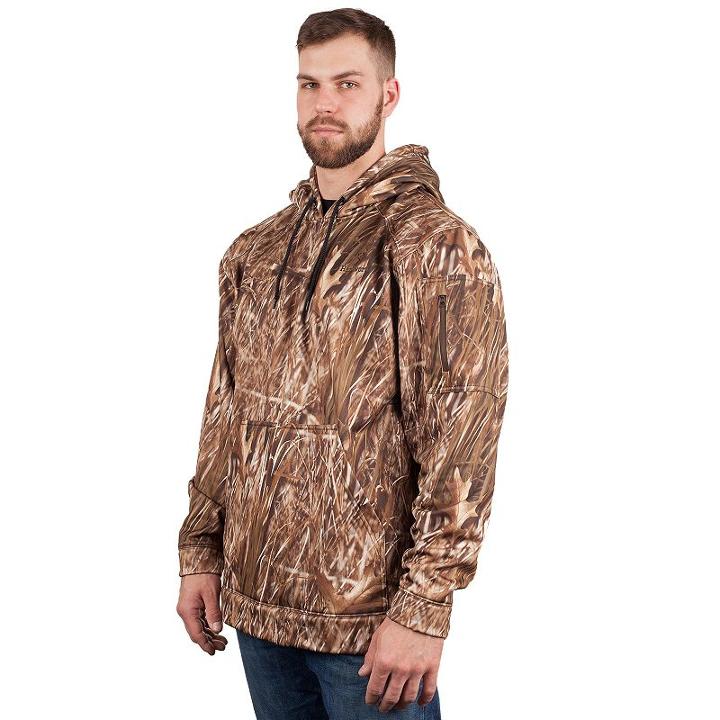 Men's Huntworth Lifestyle Performance Fleece Hooded Sweatshirt, Size: Large, Grey