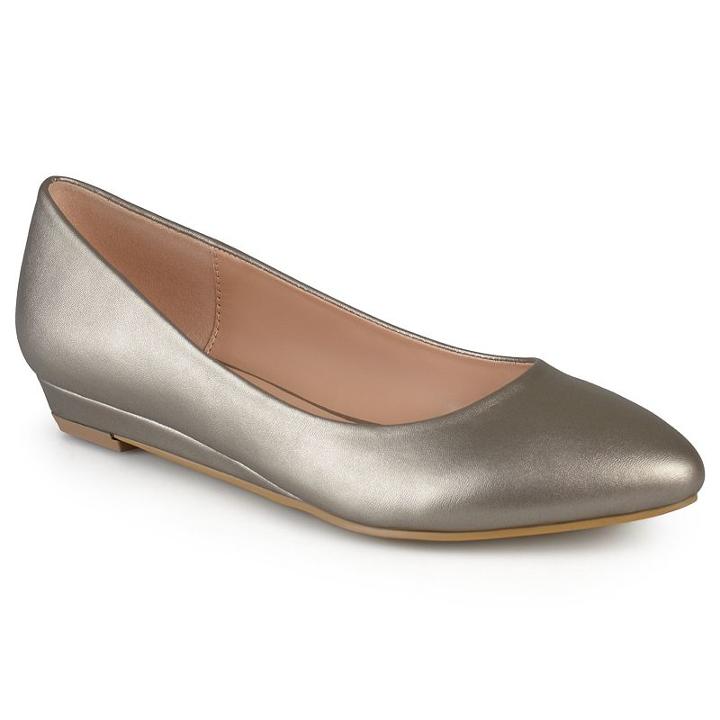 Journee Collection Wacy Women's Wedges, Girl's, Size: Medium (8), Silver
