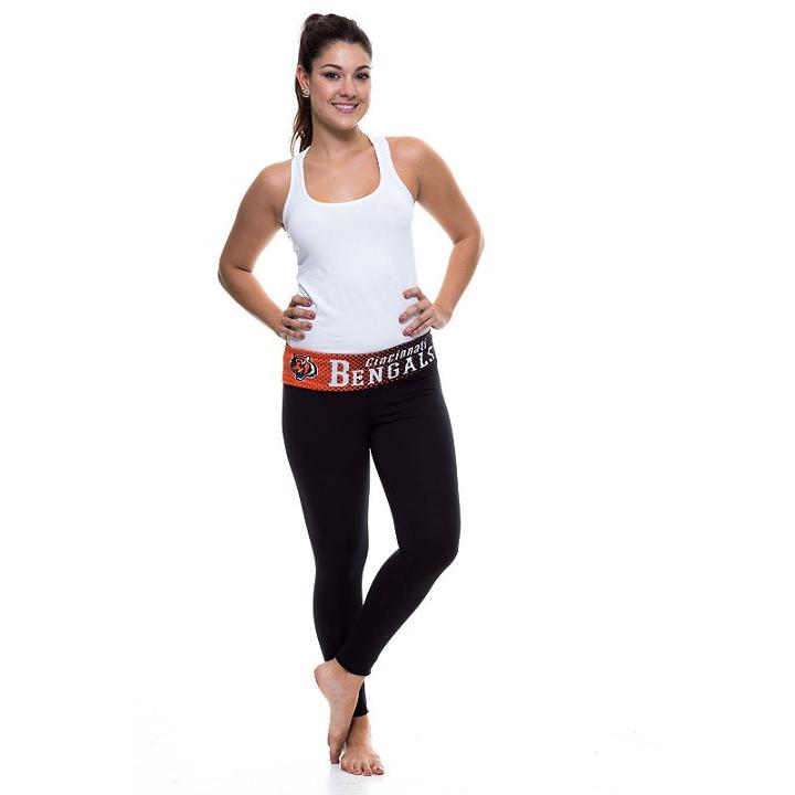 Women's Concepts Sport Cincinnati Bengals Dynamic Leggings, Size: Large, Black