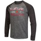 Men's Campus Heritage Maryland Terrapins Raven Long-sleeve Tee, Size: Small, Grey (charcoal)