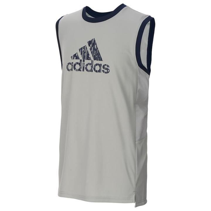 Boys 8-20 Adidas Electric Creator Basketball Tee, Size: Large, Silver
