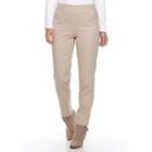 Petite Croft & Barrow&reg; Straight-leg Twill Pants, Women's, Size: 10p-short, Med Beige