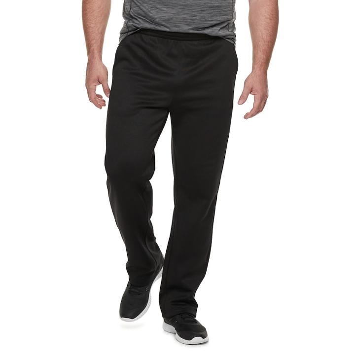 Big & Tall Tek Gear&reg; Performance Fleece Open-bottom Pants, Men's, Size: 3xb, Black
