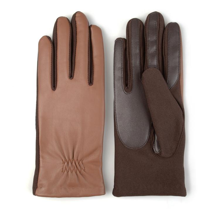 Women's Journee Collection Suede Leather Tech Gloves, Size: Small, Brown