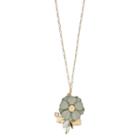 Lc Lauren Conrad Long Gray Flower Necklace, Women's, Grey