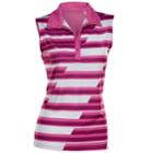 Women's Nancy Lopez Gear Sleeveless Golf Polo, Size: Large, Dark Pink