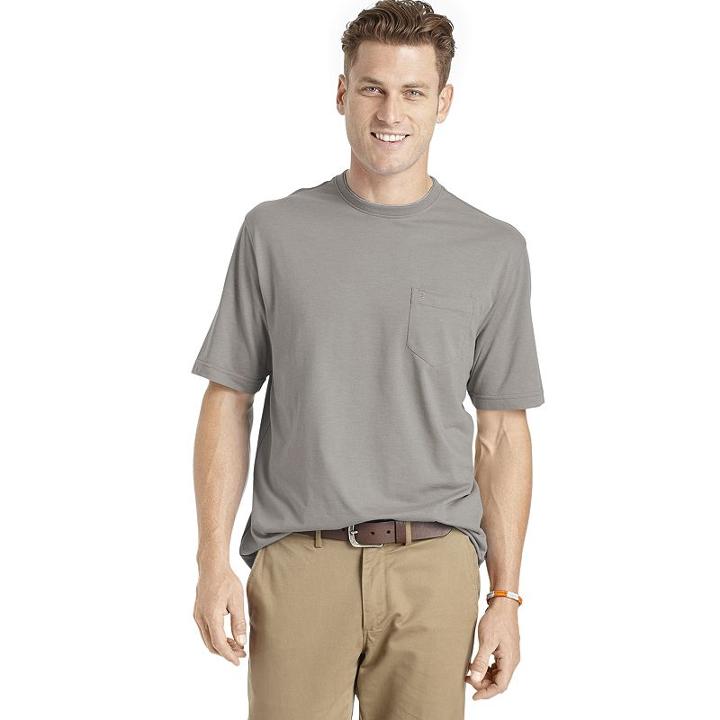 Men's Izod Mock-layer Crewneck Tee, Size: Xl, Light Grey