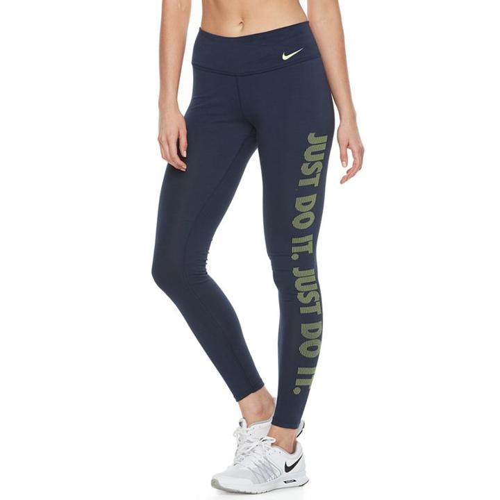 Women's Nike Dry Training Just Do It Tights, Size: Medium, Light Blue