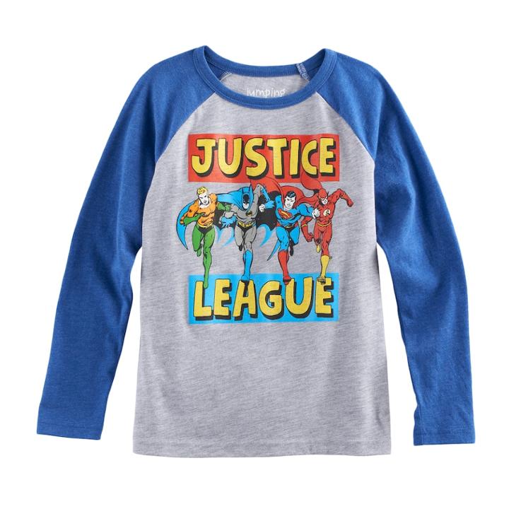 Boys 4-10 Jumping Beans® Dc Comics The Justice League Batman, Superman, The Flash & Aquaman Graphic Tee, Size: 4, Med Grey