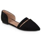 Journee Collection Nita Women's D'orsay Flats, Girl's, Size: 7.5, Black