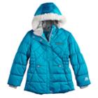 Girls 7-16 Zero Xposure Lexy Faux-fur Trim Heavyweight Puffer Jacket, Size: 14, Green