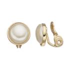 Napier Simulated Pearl Clip On Earrings, Women's, White