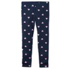 Girls 4-8 Carter's Patterned Full-length Leggings, Size: 7, Navy Print