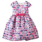 Girls 4-6x Marmellata Classics Floral Burnout Stripe Dress, Girl's, Size: 5, Pink