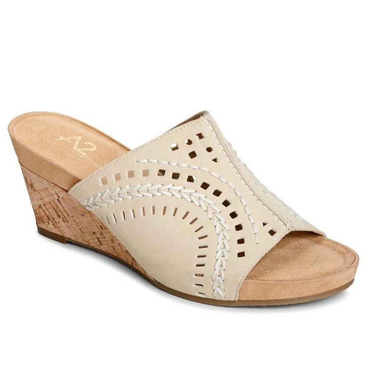 A2 By Aerosoles Highlight Women's Core Comfort Cutout Wedge Sandals, Size: Medium (9), Grey Other