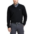 Men's Chaps Classic-fit V-neck Sweater, Size: Small, Black