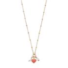 Lc Lauren Conrad Cubic Zirconia Heart Charm Necklace, Women's, Pink