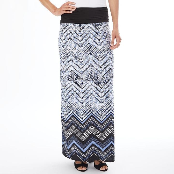 Women's Apt. 9&reg; Print Maxi Skirt, Size: Medium, Ovrfl Oth