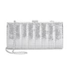 Gunne Sax Bailey Quilted Mesh Frame Clutch, Women's, Grey