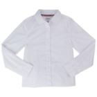 Girls 4-20 & Plus Size French Toast School Uniform Long-sleeved Pointed Collar Blouse, Girl's, Size: 14, White