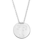 Texas Rangers Sterling Silver Disc Pendant Necklace, Women's, Size: 16, Grey