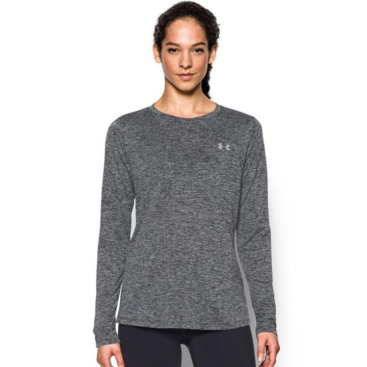 Women's Under Armour Tech Long Sleeve Tee, Size: Medium, Black