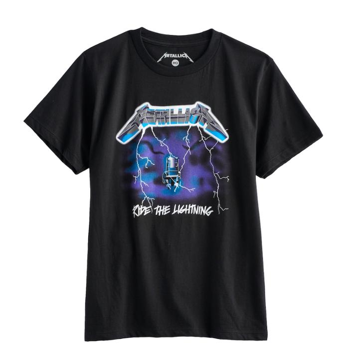 Boys 8-20 Metallica Ride The Lightning Tee, Size: Small, Black