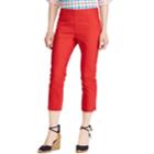 Women's Chaps Slim Fit Capris, Size: 16, Red