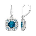 Dana Buchman Blue Crystal Square Drop Earrings, Women's
