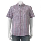 Men's Coleman Classic-fit Textured Plaid Performance Button-down Shirt, Size: Xxl, Dark Beige
