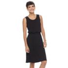 Women's Croft & Barrow&reg; Pleated Tank Dress, Size: Small, Black