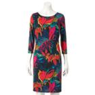 Women's Msk Abstract Floral Shift Dress, Size: Xl, Oxford