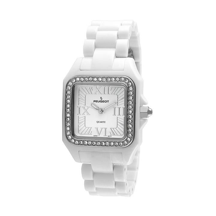 Peugeot Women's Ceramic Crystal Watch - Ps4897wt, White