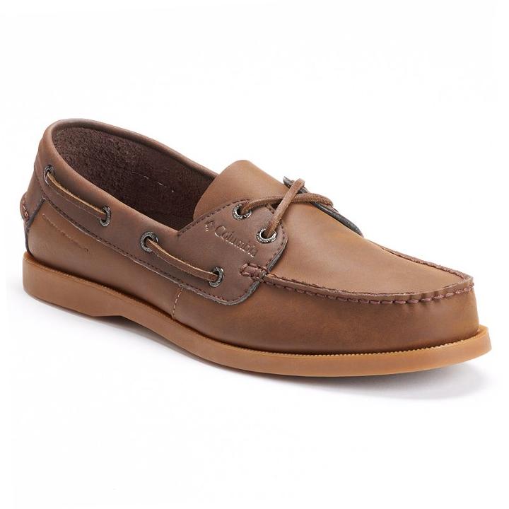 Columbia Perfect Cast Men's Rain & Stain Resistant Boat Shoes, Size: 9, Med Brown