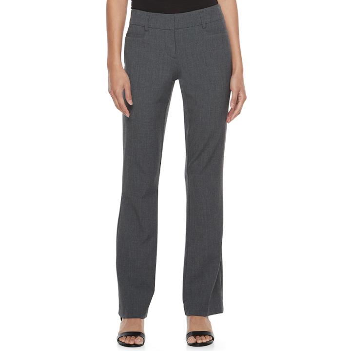 Juniors' Candie's&reg; Audrey Bootcut Pants, Teens, Size: 11, Grey