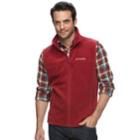 Big & Tall Columbia Flattop Ridge Colorblock Fleece Vest, Men's, Size: L Tall, Dark Red