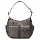 Rosetti Riveting Seams Convertible Hobo Bag, Women's, Dark Grey
