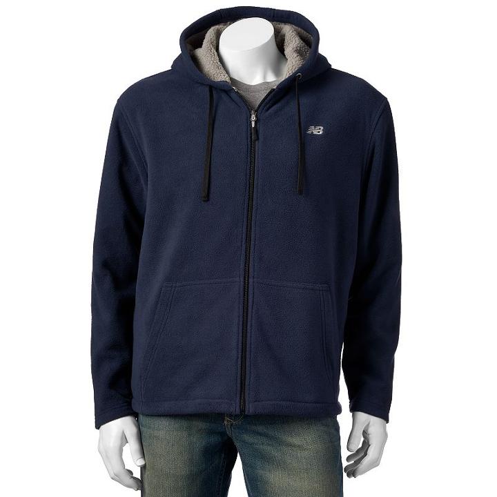 Men's New Balance Polar Fleece Jacket, Size: Medium, Blue (navy)