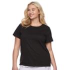 Plus Size So&reg; Crewneck Tee, Teens, Size: 1xl, Black