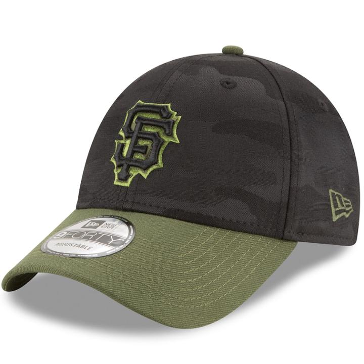 Adult New Era San Francisco Giants 9forty Memorial Day Flex-fit Cap, Men's, Green (camo)
