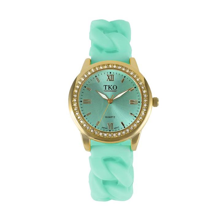 Tko Orlogi Women's Crystal Stretch Watch, Green