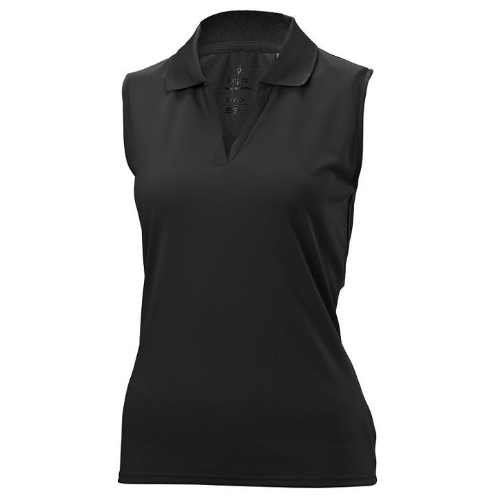Nancy Lopez Luster Sleeveless Golf Polo - Women's, Size: Xl, Black