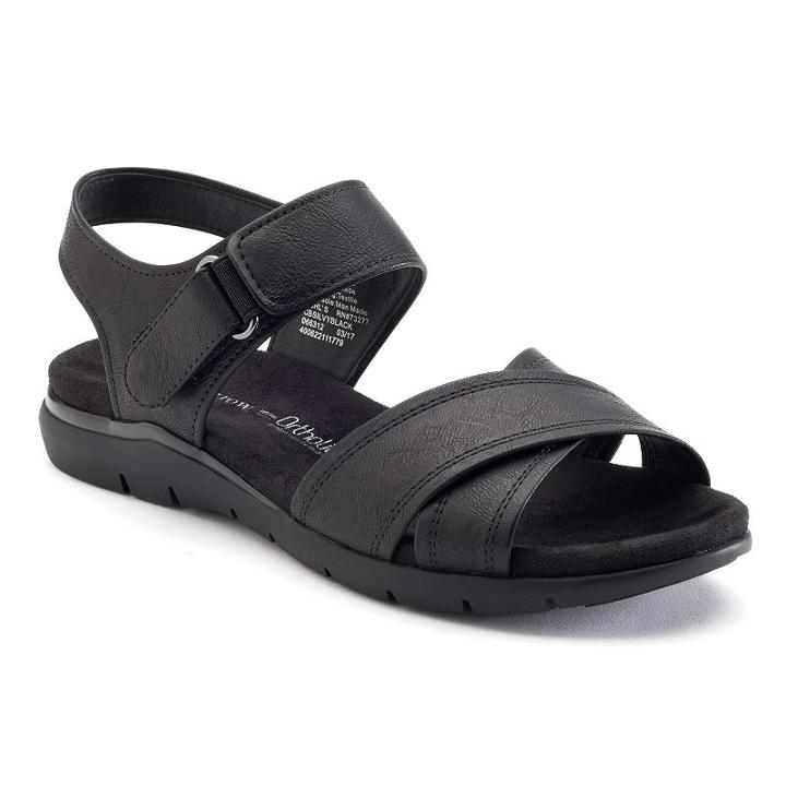 Croft & Barrow&reg; Silvy Women's Sandals, Size: 8, Black