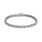 Sterling Silver 1/2-ct. T.w. Diamond X Tennis Bracelet, Women's, White